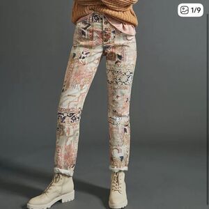 Anthropologie The Wanderer Utility Aztec Tapestry Pants Womens 28